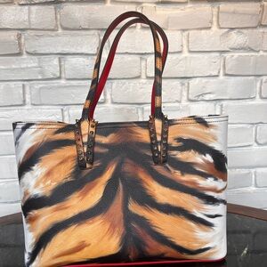 Christian Louboutin  Cabata Small Calf Empire Bengale Leather Tote Bag